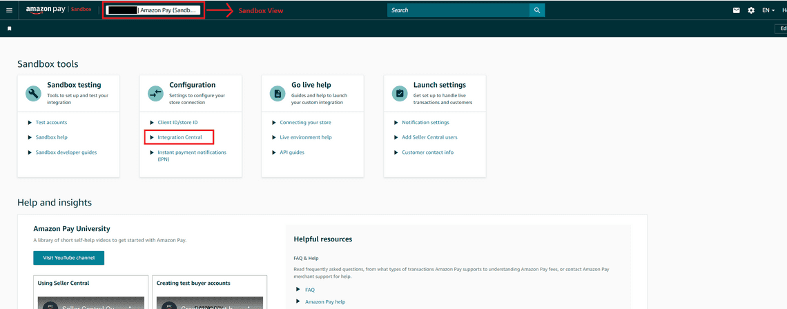 Find Integration central