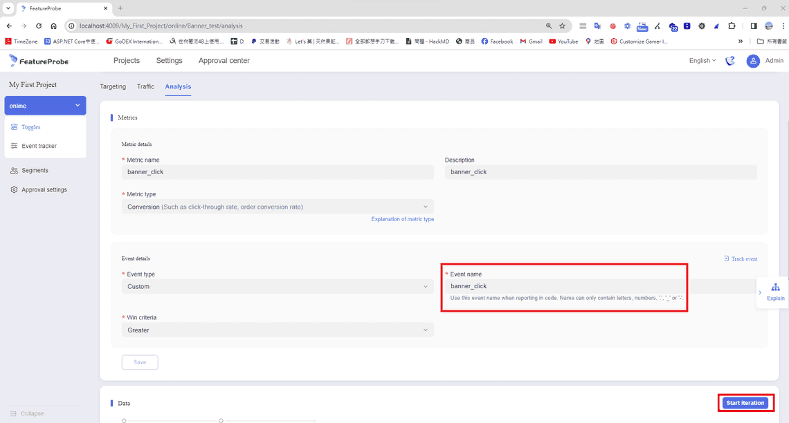 set up conversion event